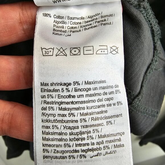 Jack & Jones Long Sleeved Cotton Shirt, Deadstock Workwear, Dark Grey, Size M - Picture 8 of 16